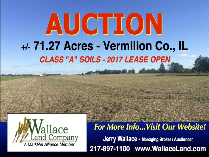 71.27 Acres - Class a Soils : Fairmount : Vermilion County : Illinois