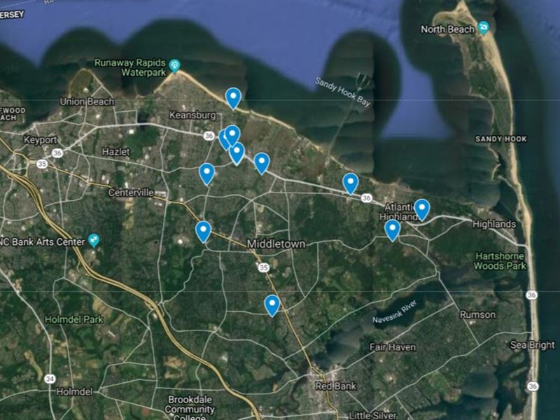 12 Foreclosed Building Lots : Middletown : Monmouth County : New Jersey