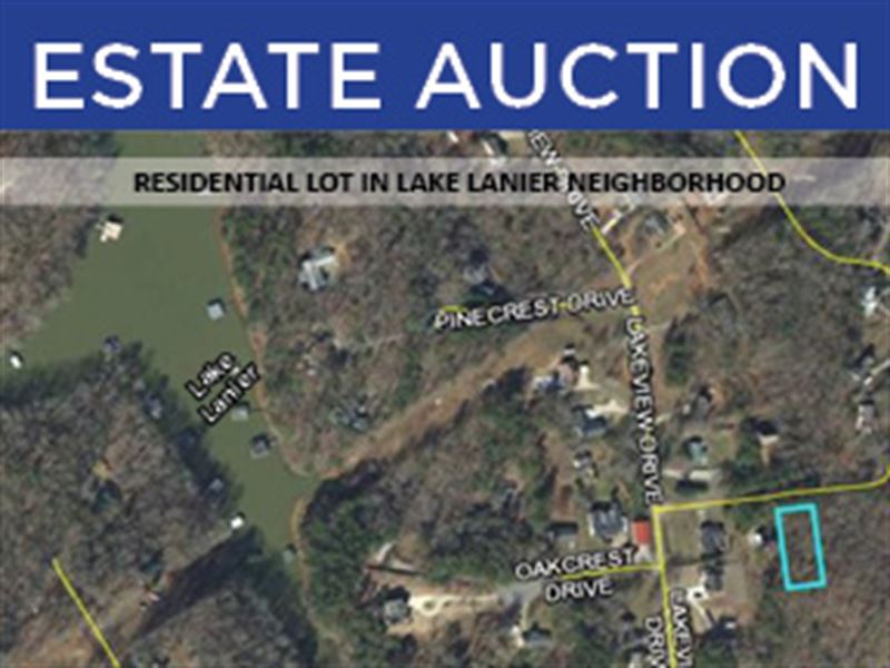 Lake Sinclair Residential Lot : Gainesville : Hall County : Georgia