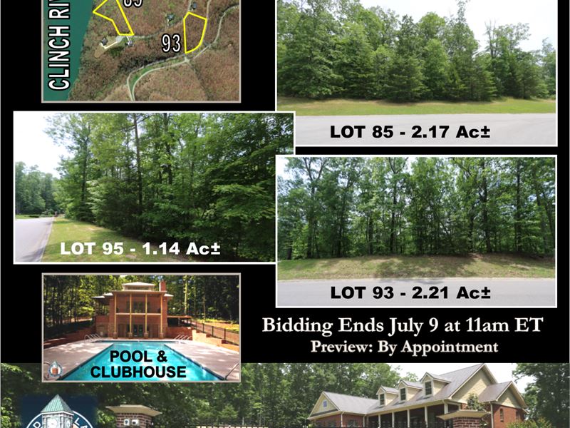3 Wooded Lots Near The Clinch River : Kingston : Roane County : Tennessee