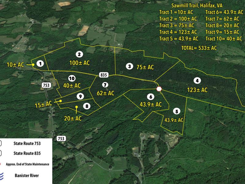 10 Tracts in Halifax, Va, Land Auction in Virginia, 208729 AUCTIONFLIP