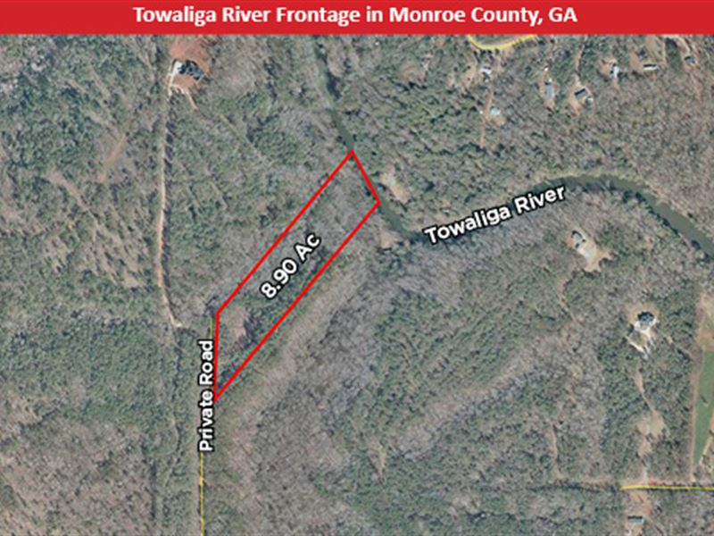 Towaliga River Frontage : Forsyth : Monroe County : Georgia