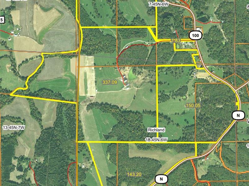 Cattle Ranch, Pasture / Crop : Morrison : Gasconade County : Missouri