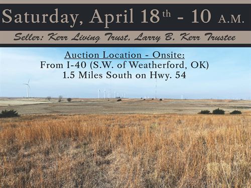 Farmland, Investment Opportunity : Weatherford : Caddo County : Oklahoma