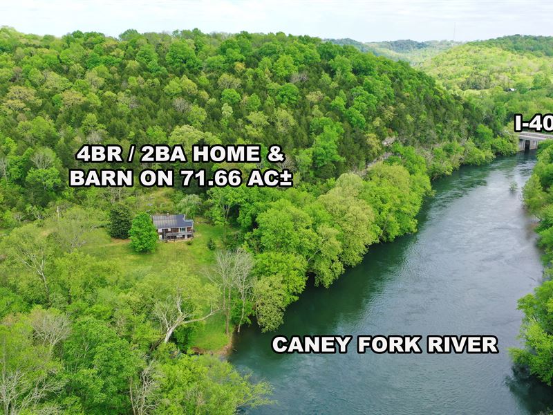 Caney Fork River Home & Acreage, Land Auction in Tennessee, 240197