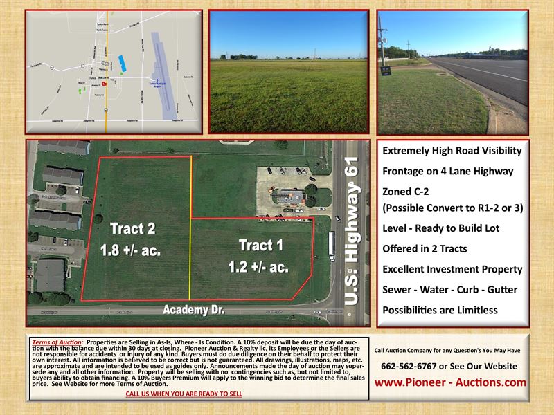 Tunica Commercial Land Auction : Tunica : Tunica County : Mississippi
