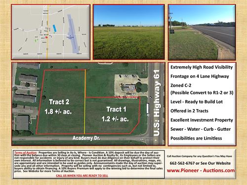 Tunica Commercial Land Auction : Tunica : Mississippi