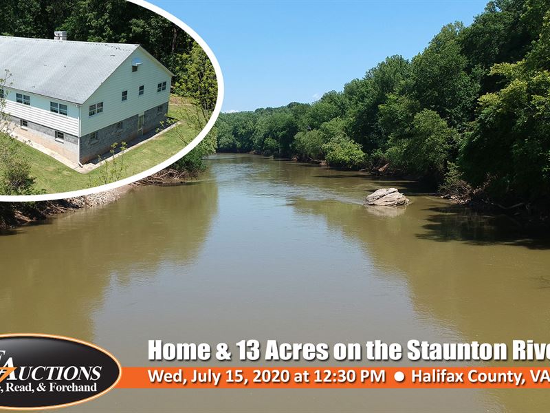 Spacious Riverfront Home on 13Acres : Nathalie : Halifax County : Virginia