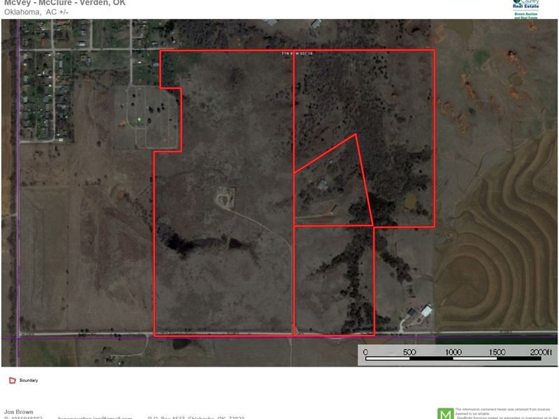 Land, Auction, Farm, Country Home : Verden : Grady County : Oklahoma