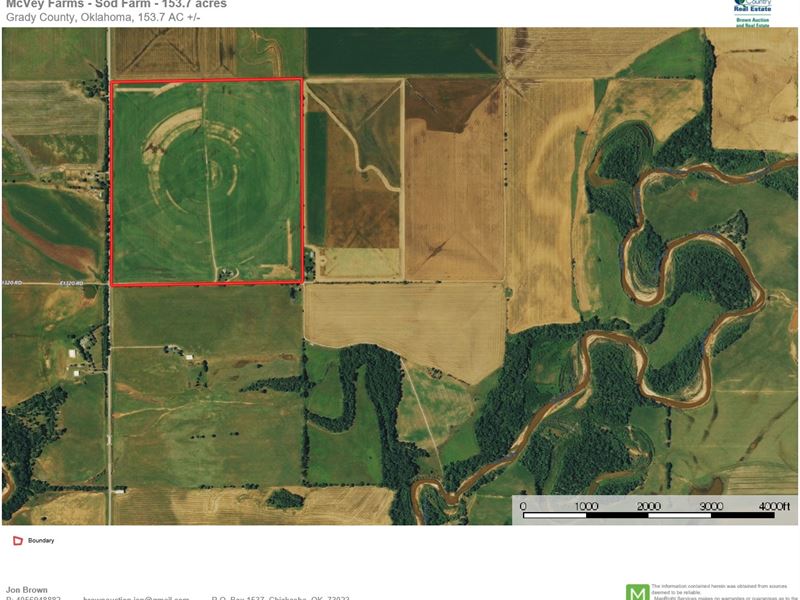 Land, Auction, Farm, Irrigated : Verden : Grady County : Oklahoma