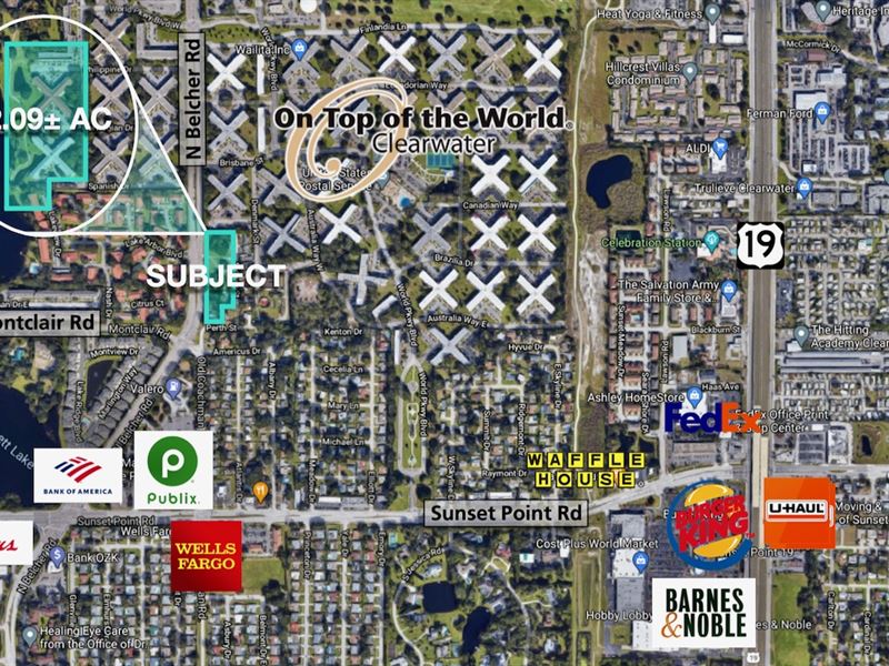 2.09 Acre Development Tract : Clearwater : Pinellas County : Florida
