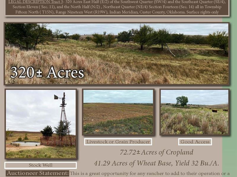 320 Acres in Custer County : Putnam : Custer County : Oklahoma