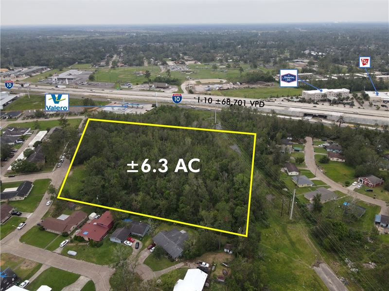 6.3 AC with I-10 Visibility : Orange : Orange County : Texas