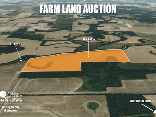 Absolute Land Auction, 154 Acres : Bloomington : Owen County : Indiana