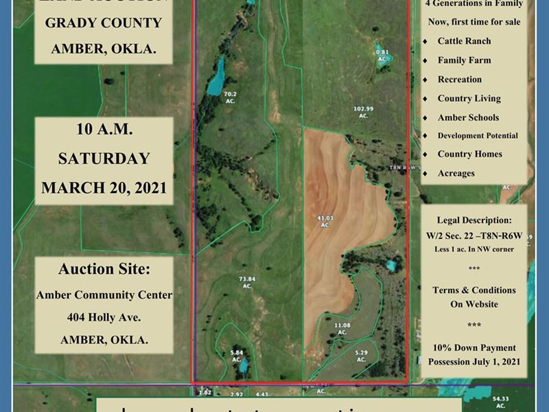 Grady Co. Land Auction, Oklahoma : Amber : Grady County : Oklahoma
