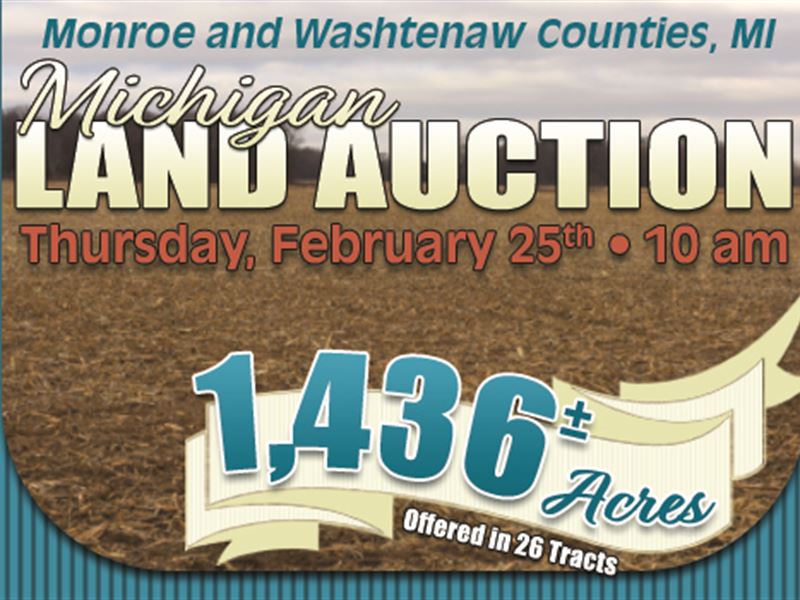 Michigan Land Auction : Milan : Monroe County : Michigan