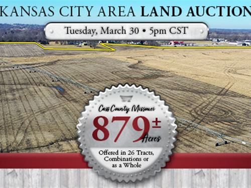 Land Auction In Missouri : Cleveland : Cass County : Missouri