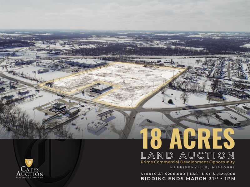 Commercial Development Land Auction : Harrisonville : Cass County : Missouri