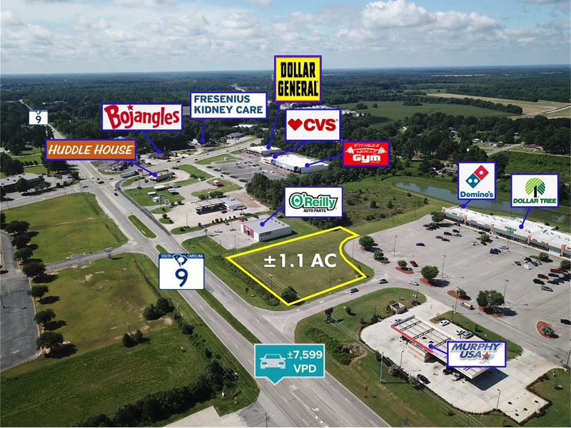 1.1 AC Walmart Outparcel : Bennettsville : Marlboro County : South Carolina