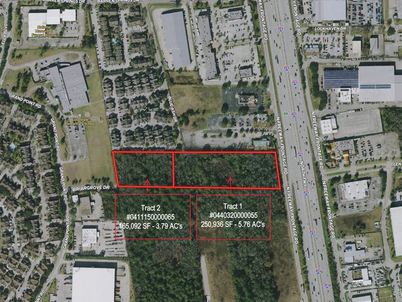 9.55 Acres Undeveloped Land : Houston : Harris County : Texas