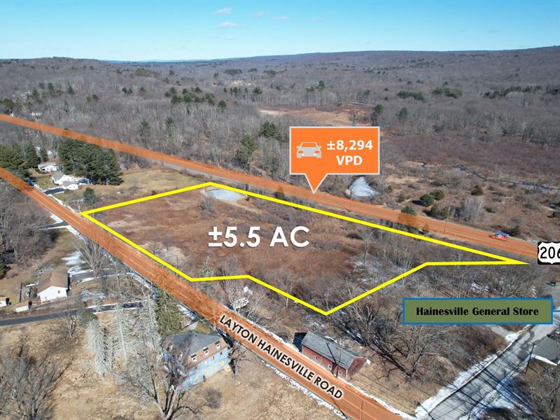Absolute $1 Auction, 5.5 AC Parcel : Branchville : Sussex County : New Jersey