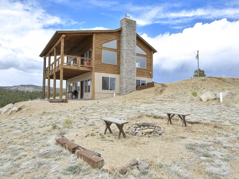 Colorado Log Mountain Home & Land : Lake George : Park County : Colorado