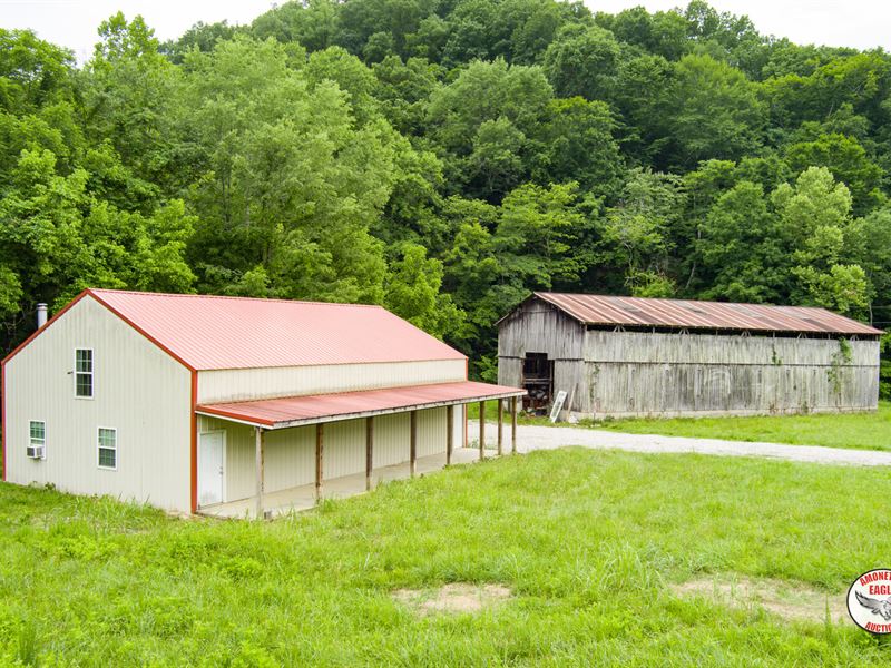 181+/- Acres, Barndominium & Cabin : Celina : Clay County : Tennessee