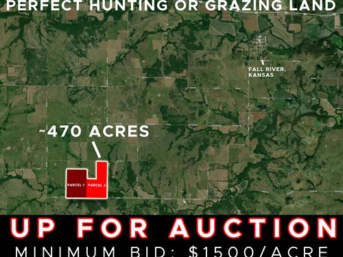 Kansas Hunting Ranch Land for Sale : Fall River : Greenwood County : Kansas