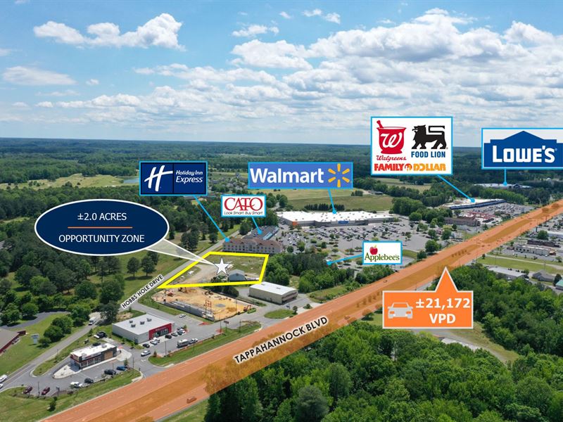 Auction, Walmart Adjacent 2 Acres : Tappahannock : Essex County : Virginia