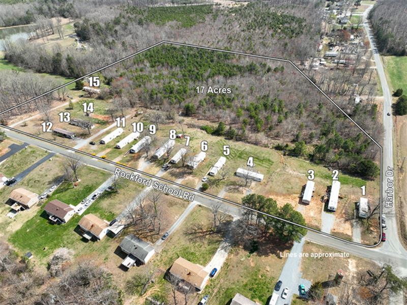 15-Unit Mobile Home Park on 17 Ac : Hurt : Pittsylvania County : Virginia