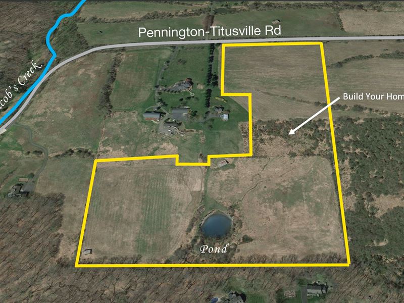 28.4 Acres Preserved Farmland : Hopewell : Mercer County : New Jersey