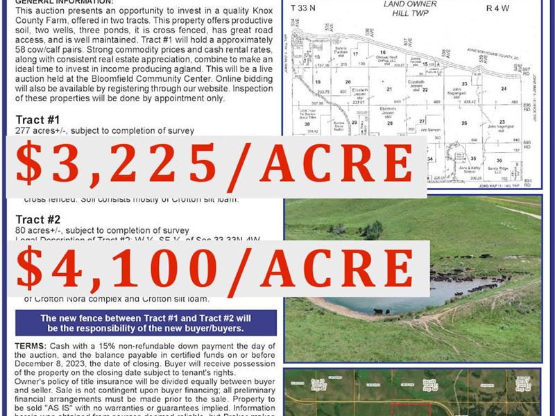 Land Auction, 11-9-2023 80 Acres : Lindy : Knox County : Nebraska