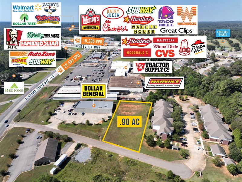 18 Percent Pop Growth, 0.9 Acre : Millbrook : Elmore County : Alabama