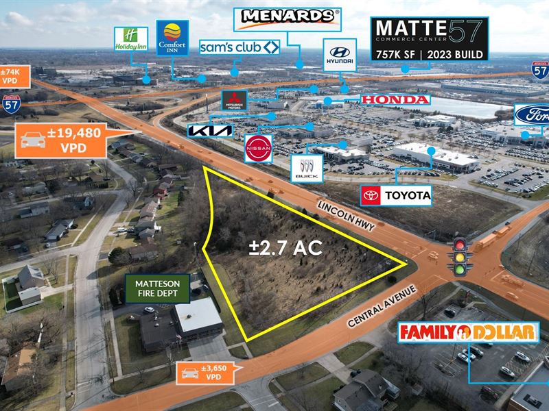 2.7 Ac Hard Corner Resi Development : Matteson : Cook County : Illinois