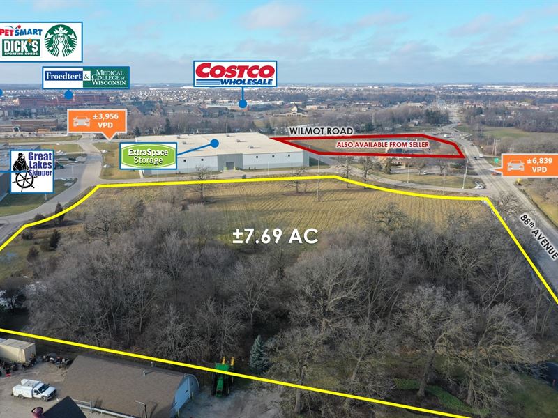 1 Dollar Auction, 7.69 Acre Parcel : Pleasant Prairie : Kenosha County : Wisconsin