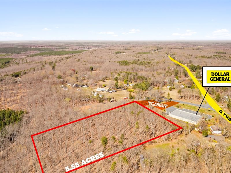 5.5 Acres Next to Dollar General : New Canton : Buckingham County : Virginia