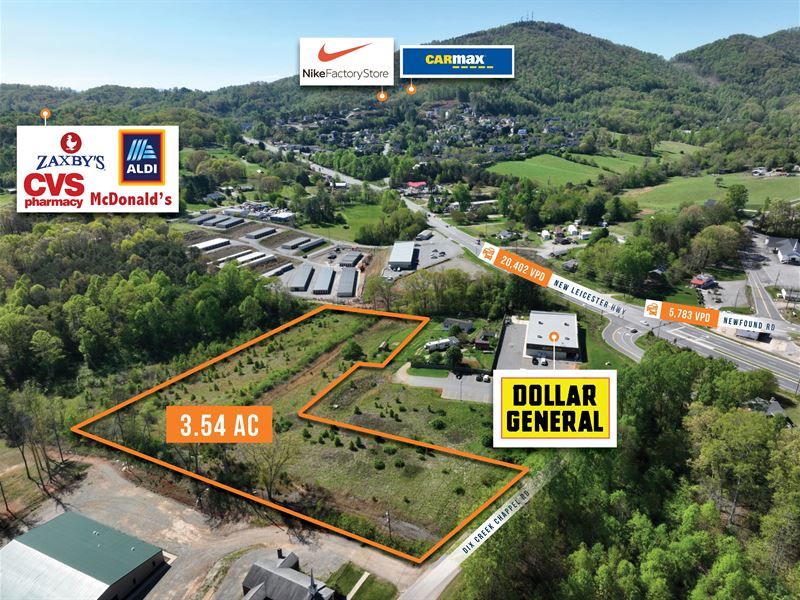 Dollar General Adjacent 3.5 Acres : Asheville : Buncombe County : North Carolina