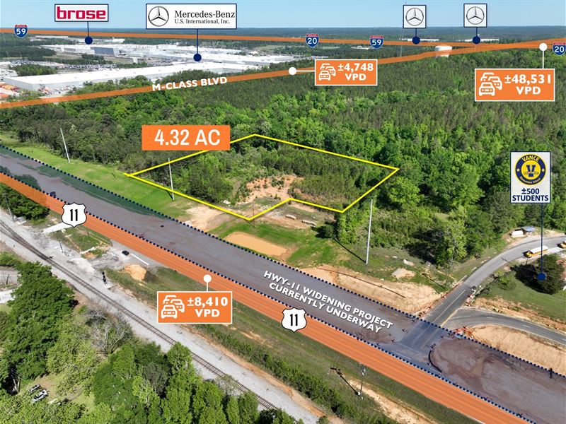 4.3 Acre Parcel, Tuscaloosa Msa : Vance : Tuscaloosa County : Alabama