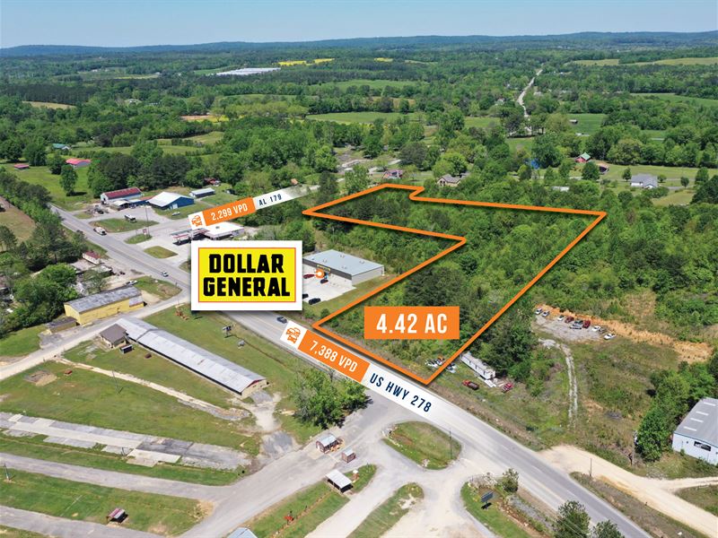 4.42 Ac, Dollar General Adjacent : Attalla : Etowah County : Alabama