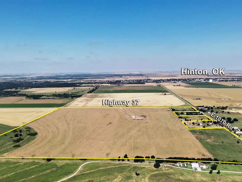 142+/- Ac Farmland in Caddo County : Hinton : Caddo County : Oklahoma