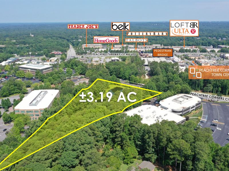 3.19 Acres Atlanta Msa : Peachtree Corners : Gwinnett County : Georgia