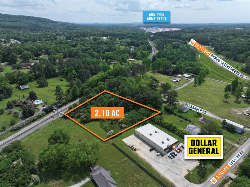2.1 Ac, Dollar General Adjacent : Anniston : Calhoun County : Alabama