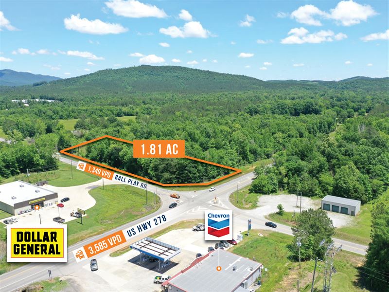 Hard Corner Dollar General Adjacent : Piedmont : Calhoun County : Alabama