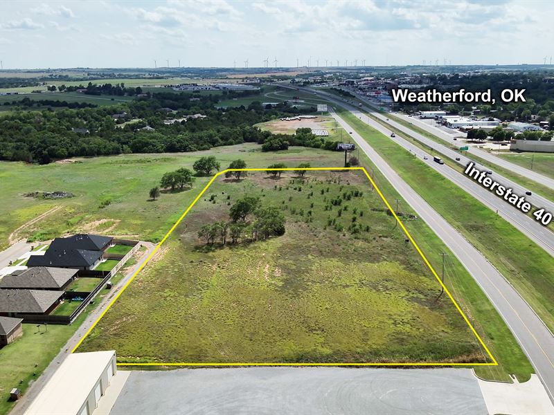 Commercial Lots, I-40 Frontage : Weatherford : Custer County : Oklahoma