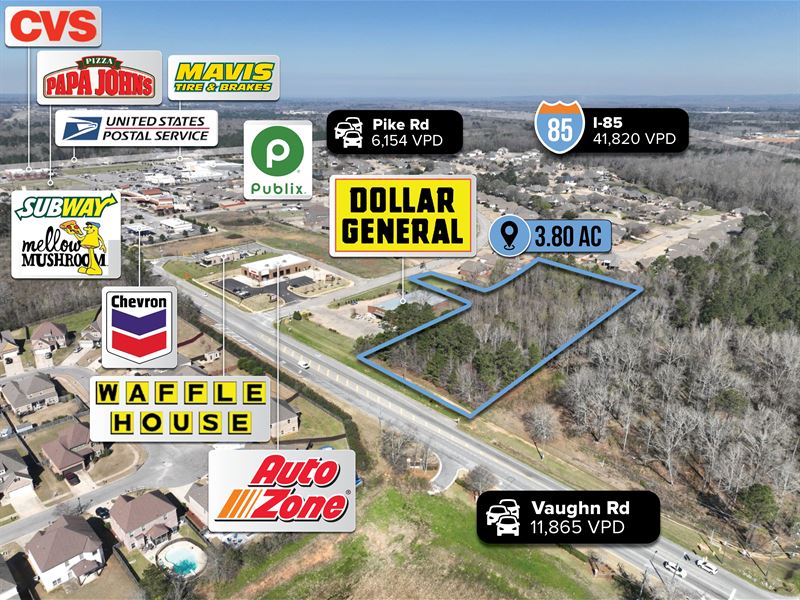 3.8 Acres in Montgomery Msa : Pike Road : Montgomery County : Alabama