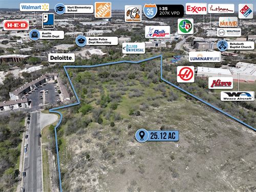 25.12 Acres, Austin TX Land : Austin : Travis County : Texas