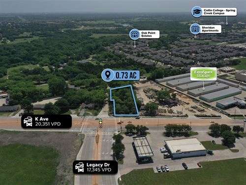 Hard Corner 0.73 Acre Parcel : Plano : Collin County : Texas